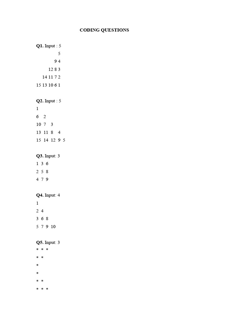 Coding Questions | PDF | String (Computer Science) | Computer Data