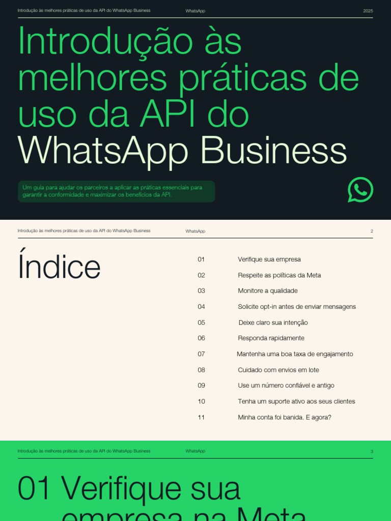 Melhores Práticas para API WhatsApp Business | PDF | Spamming | Comunicação