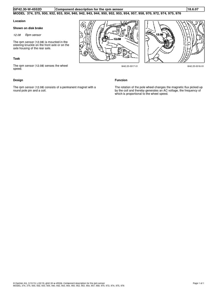 RPM Sensor Component Overview | PDF