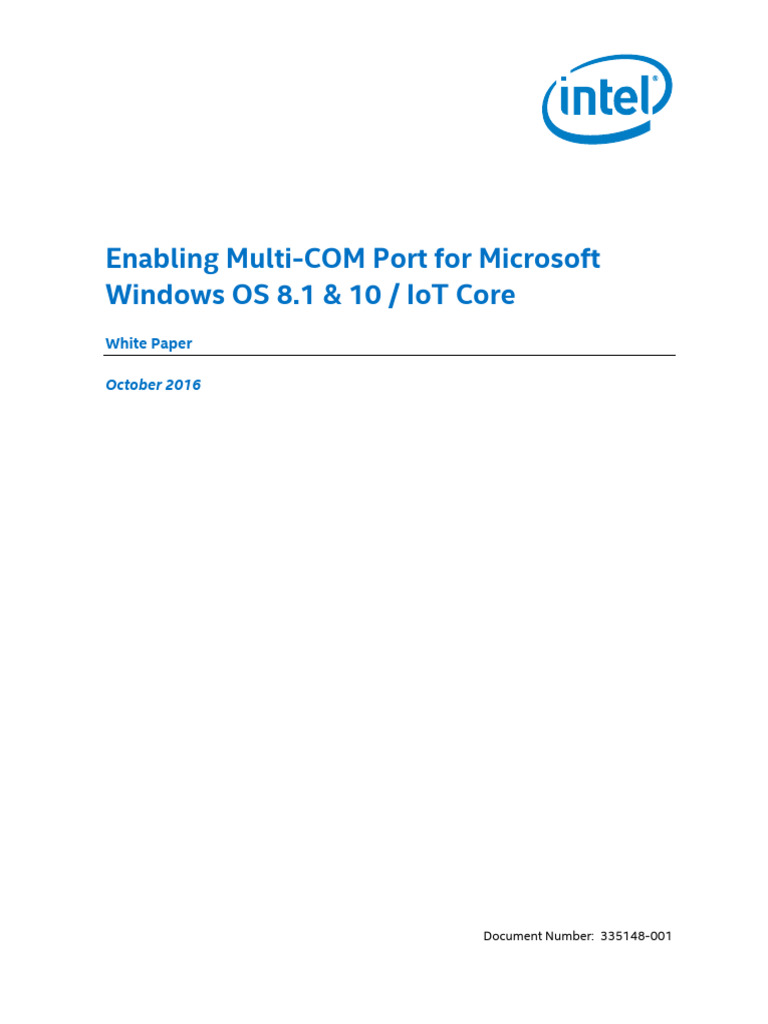 Multi-COM Port Setup for Windows 8.1 & 10 | PDF | Device Driver ...