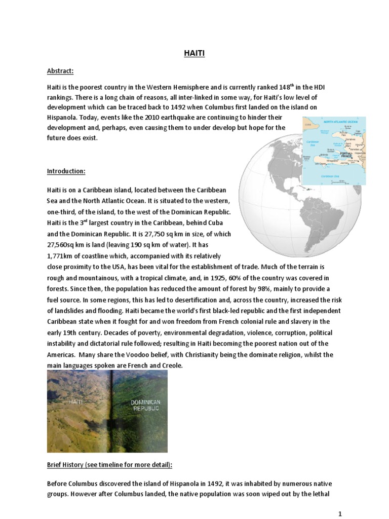 haiti a level geography case study