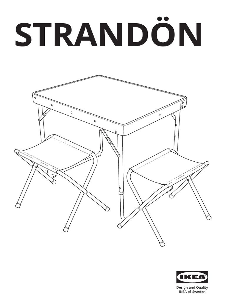 Strandoen Folding Table Set Blue AA 2413853 2 100 | PDF