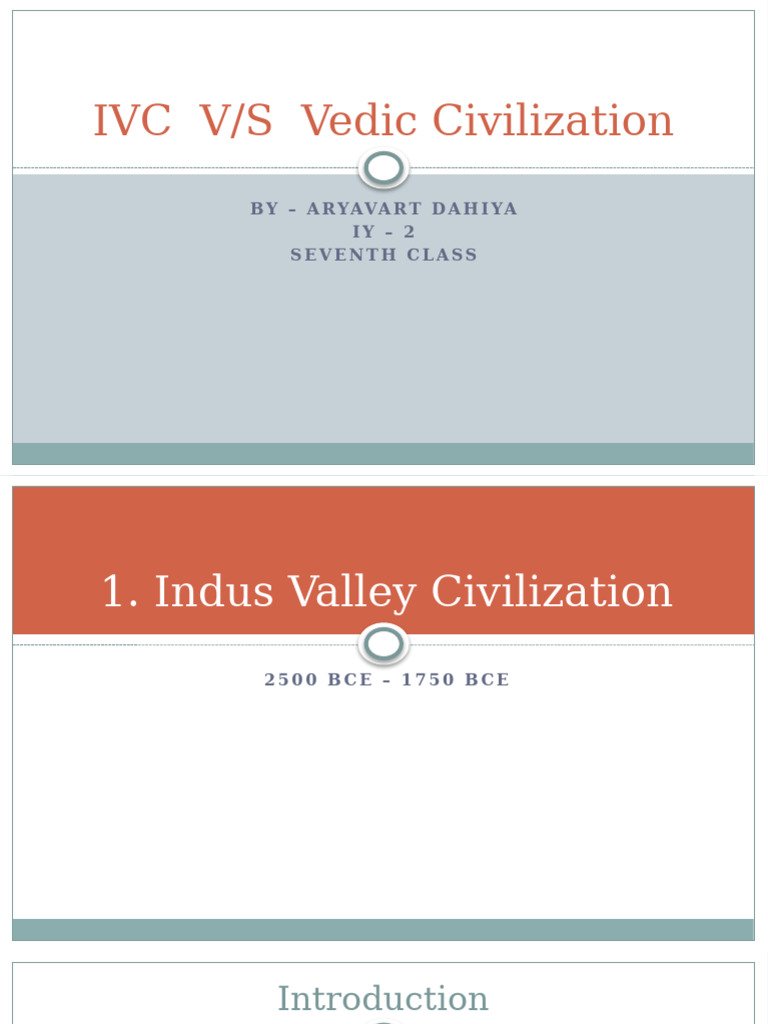 IVC Vs Vedic Civilization | PDF | Vedas | Sanskrit Literature