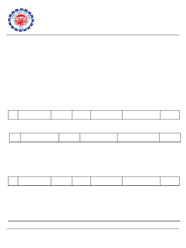 EPF Form 5A Sample for Employers | PDF