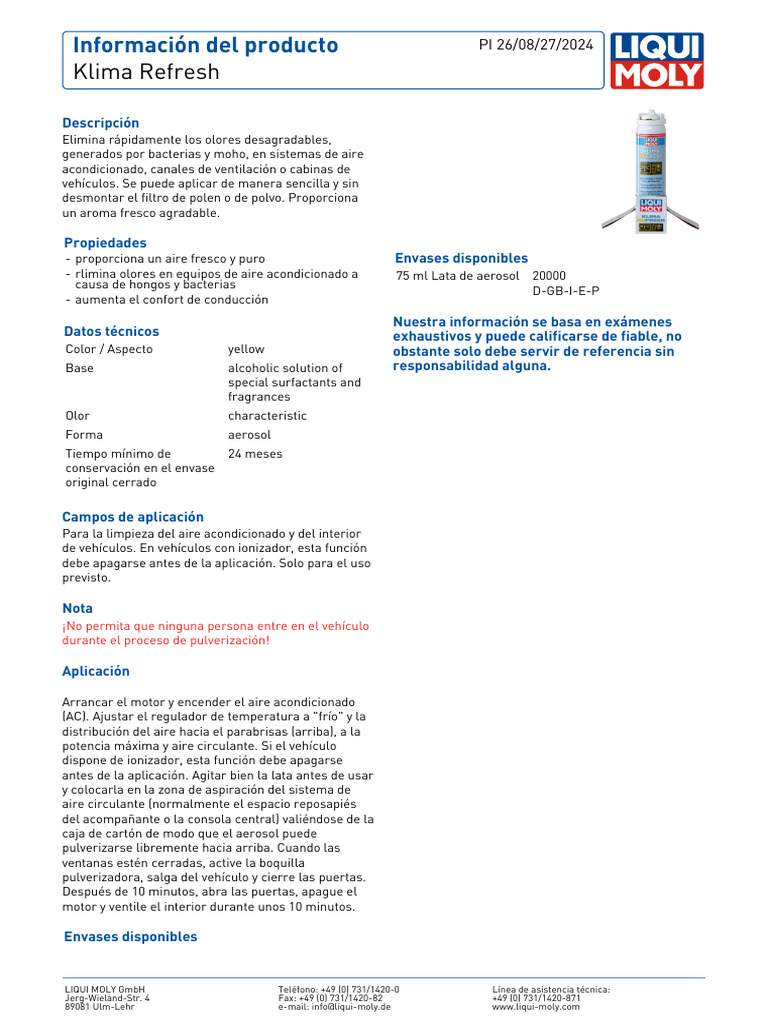 P004816 Klima Refresh 26 Es ES | PDF | Aire acondicionado