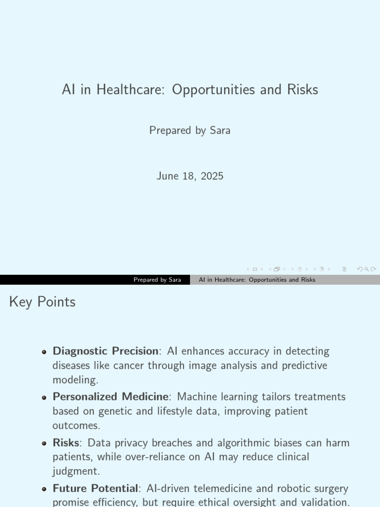 AI in Healthcare: Benefits and Risks | PDF