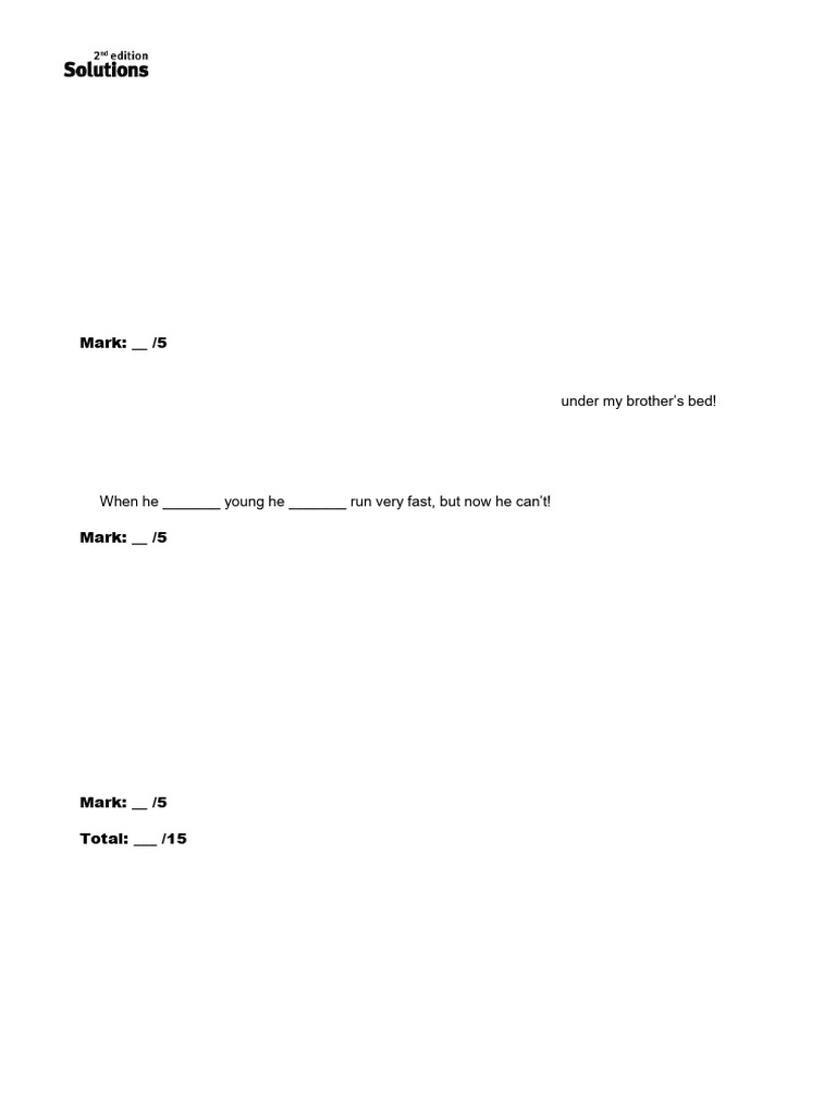 Sol2e ELEM Short Test 6B | PDF