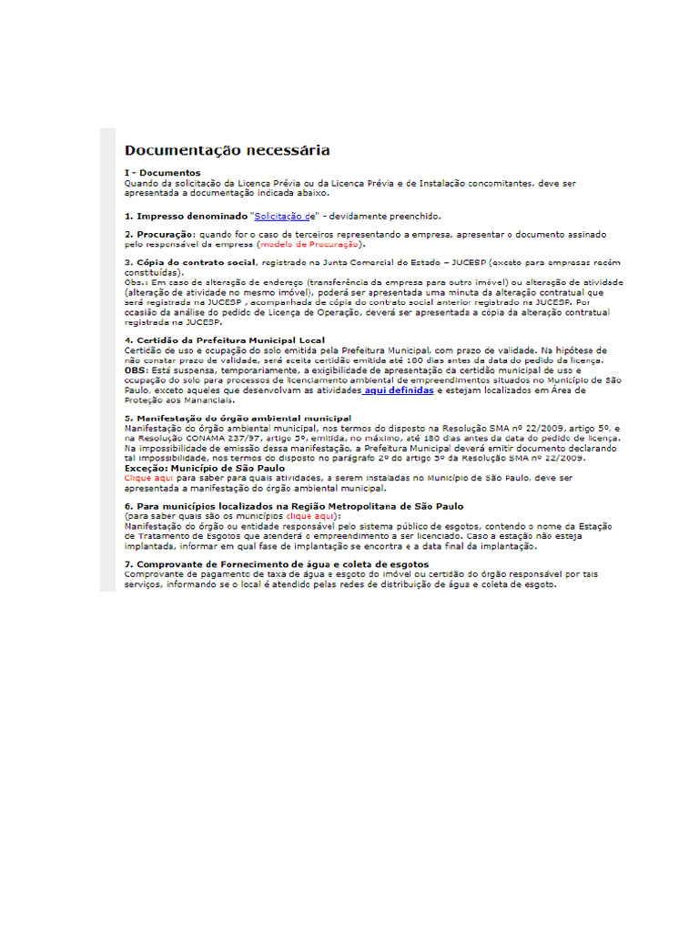 Documentação Cetesb | PDF