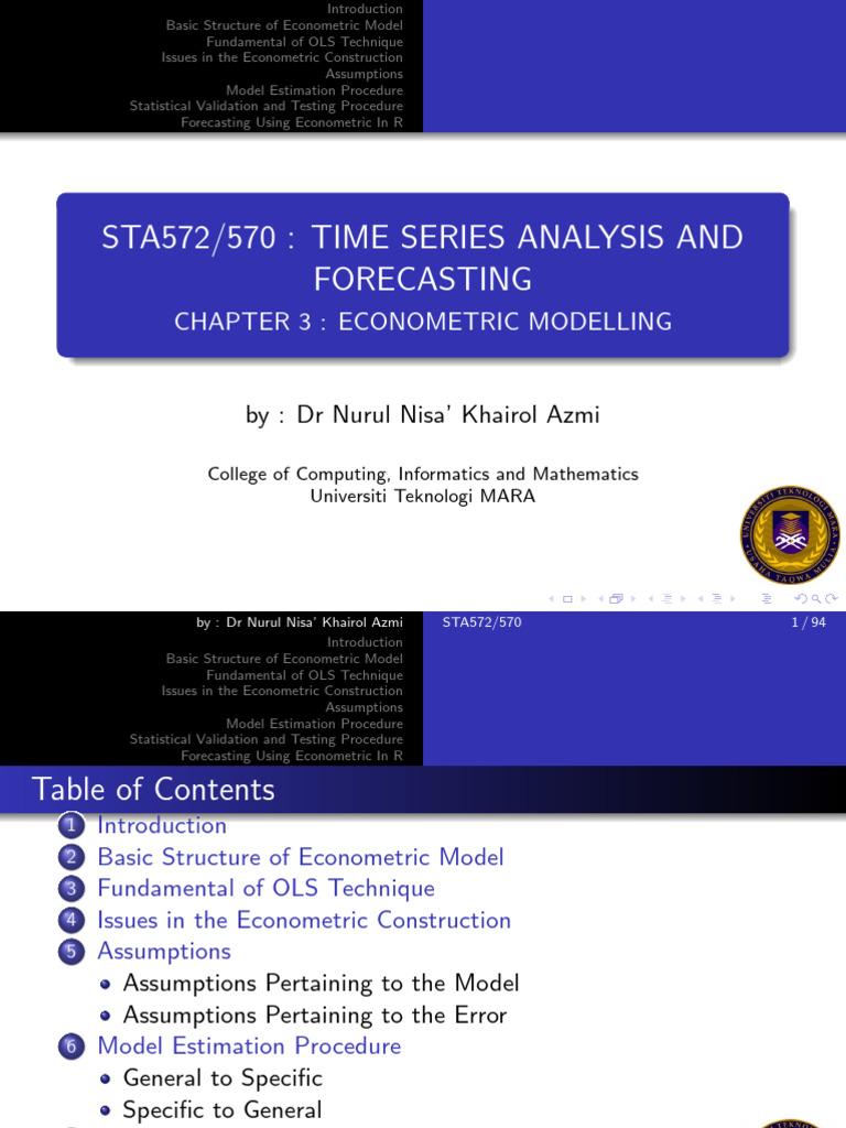 STA572 570 Lecture Notes Chapter 3 | PDF | Econometrics | Ordinary ...