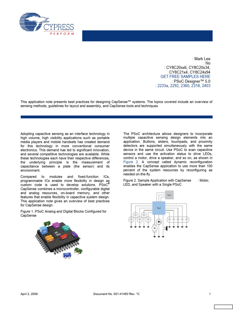 CapSense Design Best Practices Guide | PDF | Printed Circuit Board ...