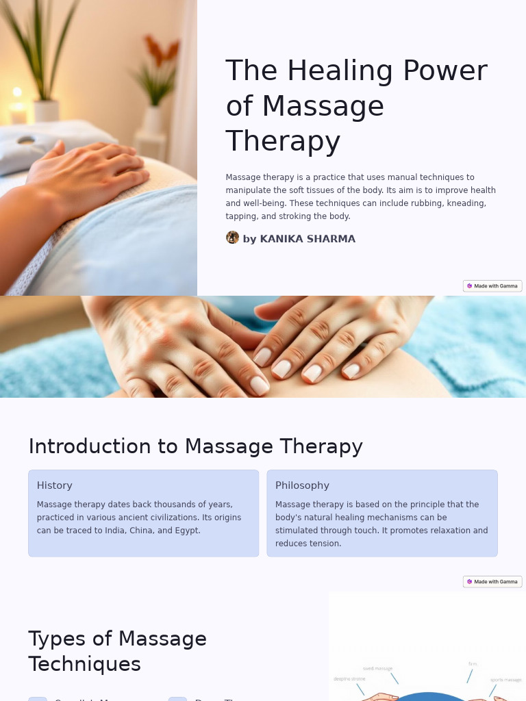 The Healing Power of Massage Therapy | PDF | Massage | Relaxation ...