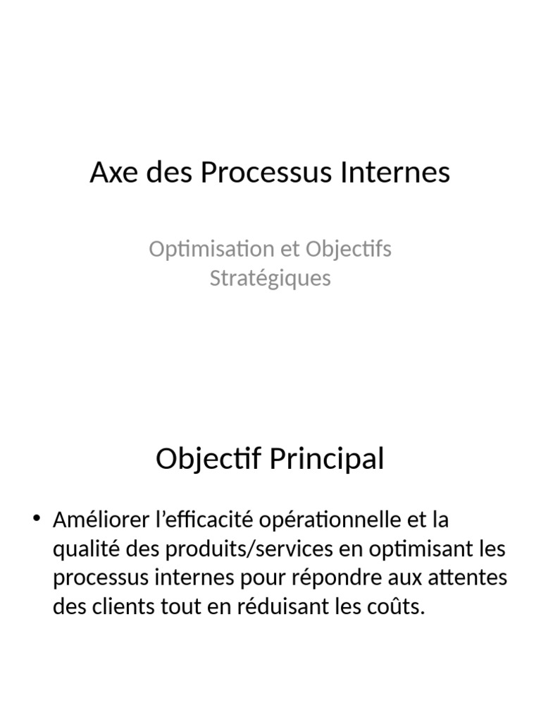 Axe Processus Internes | PDF