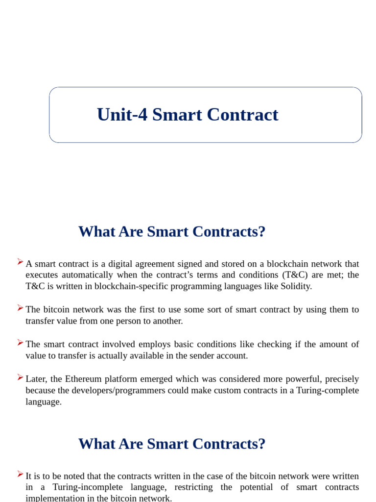 Understanding Smart Contracts Explained | PDF | Key (Cryptography ...