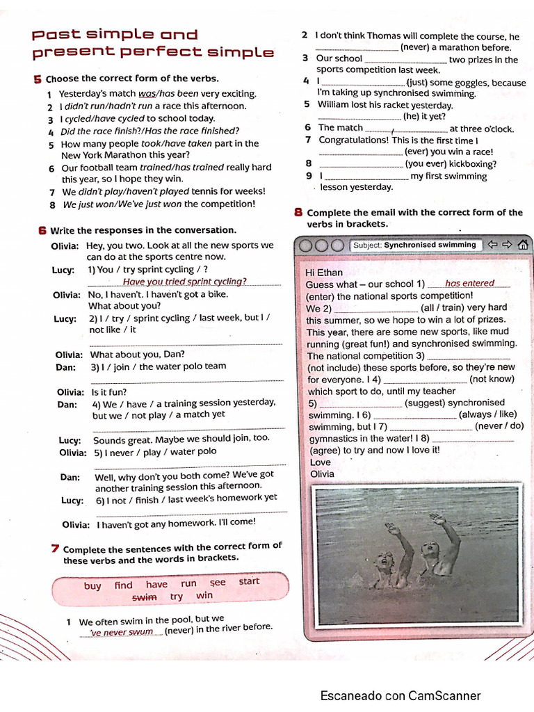 Present Perfect and Past Simple | PDF