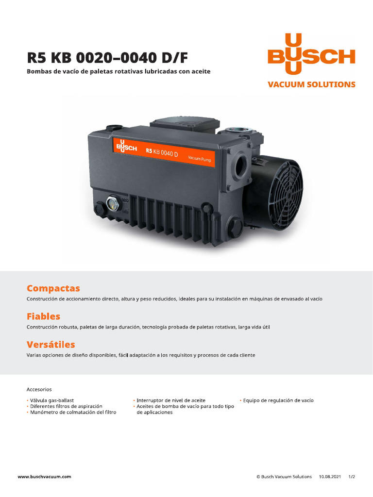 Catalogo Bomba Vacio Bush | PDF