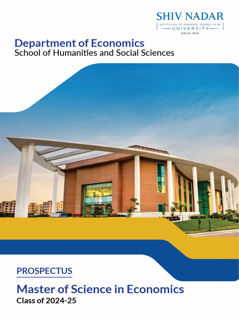 Prospectus Master of Science in Economics | PDF | Economics | Market ...