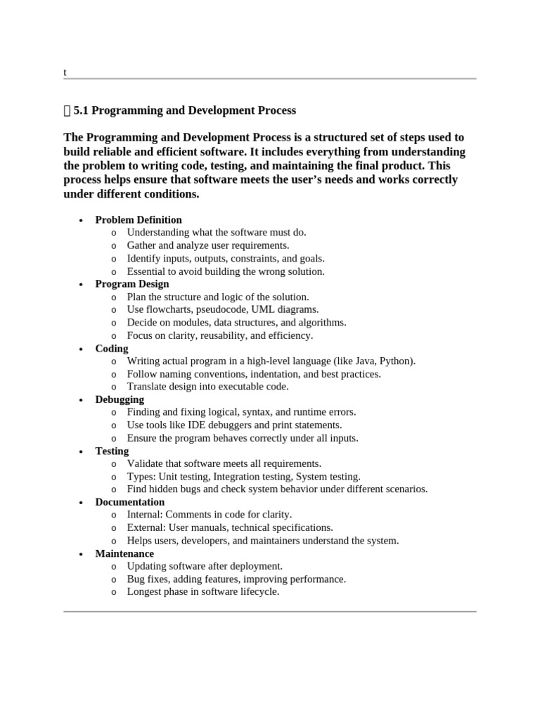 Programming and Development Process Guide | PDF | Class (Computer ...