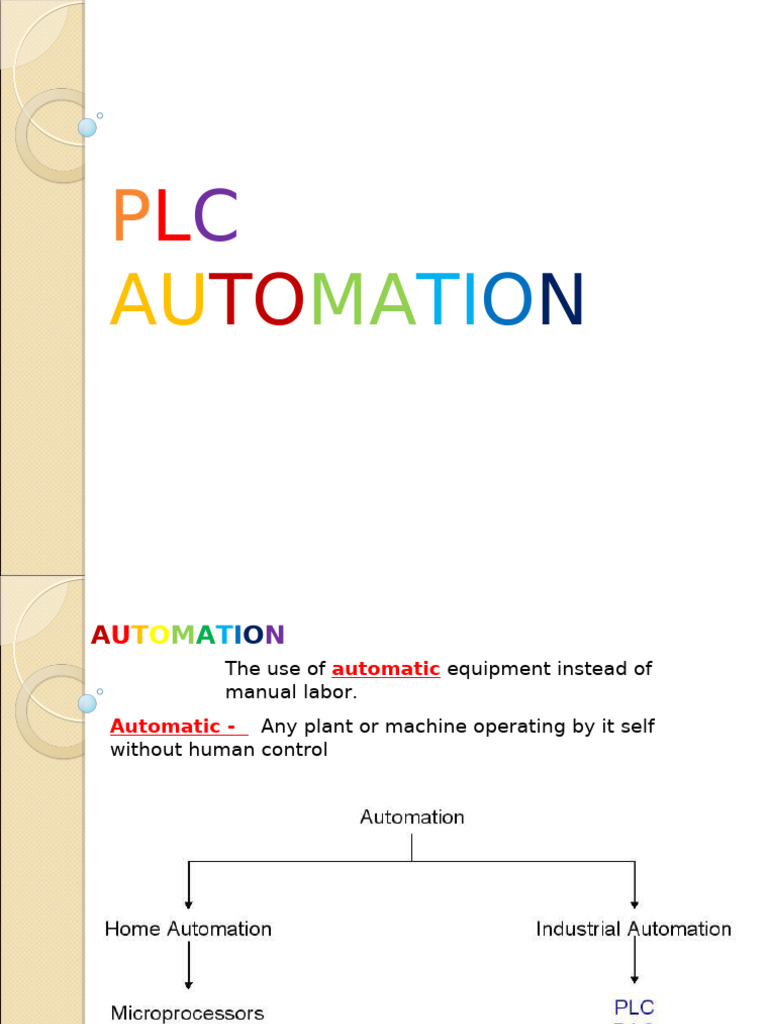 PLC Automation: Overview and Applications | PDF | Programmable Logic ...