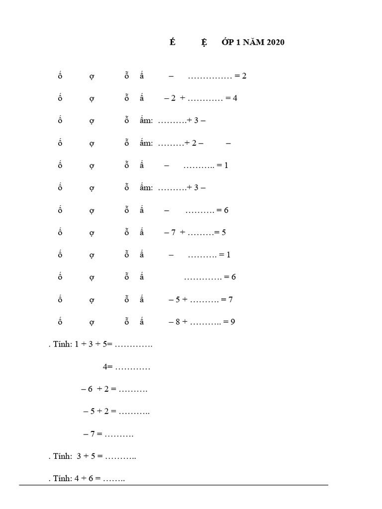 Vong 8 - 2 Violympic Toan TV Lop 1 Nam 2020.2021 | PDF