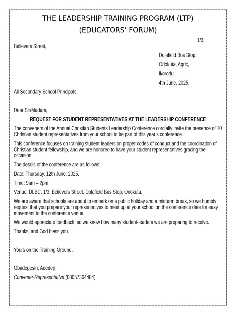 The Leadership Training Program | PDF