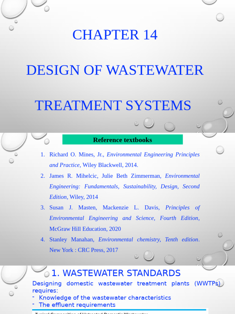 Chapter 14 Design of Waste Water Treatment New | PDF | Sewage Treatment ...