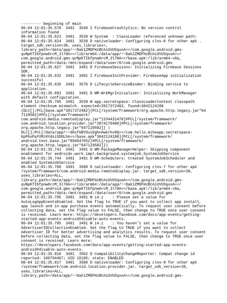 Com - Hello.miheapp - Secretspace Logcat | PDF | Directory (Computing ...