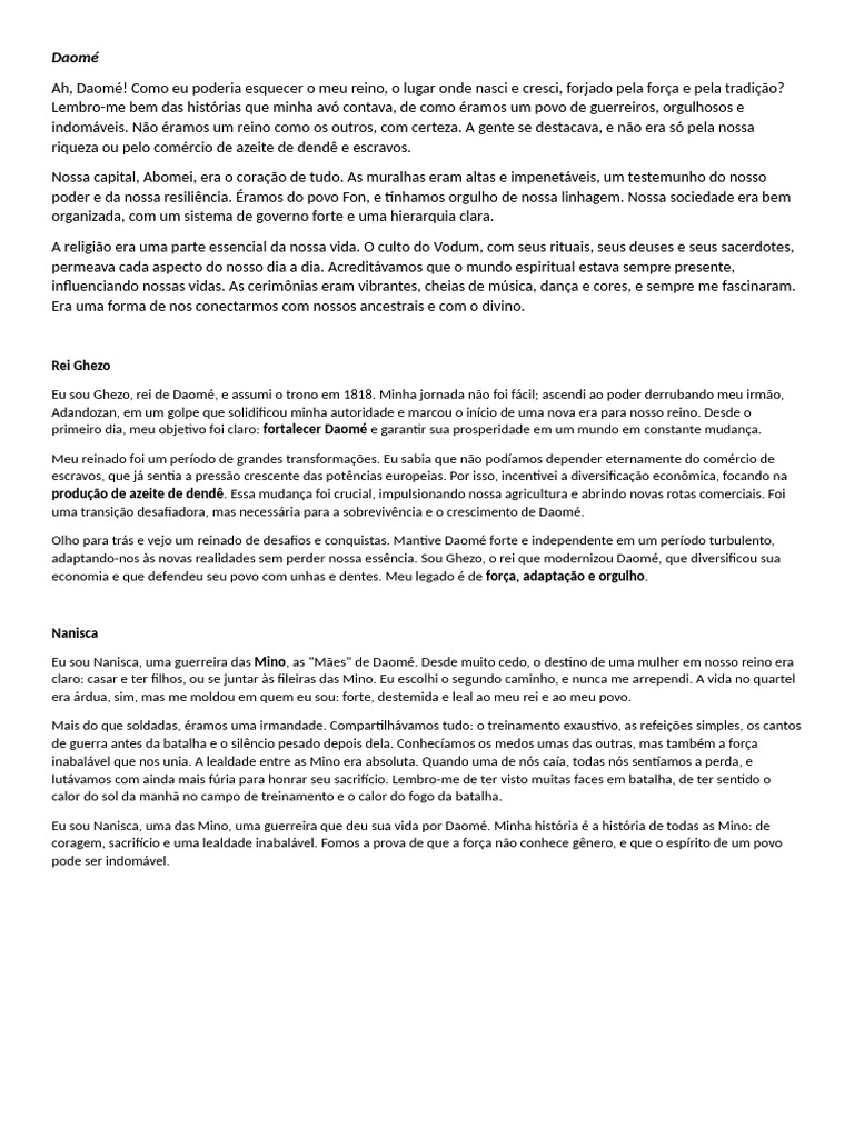 História e Legado do Reino de Daomé | PDF | Escravidão