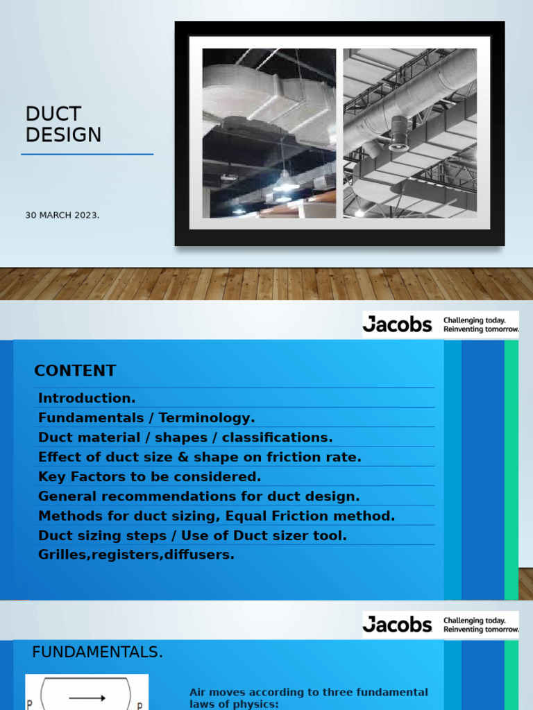 Duct Design Fundamentals and Sizing Guide | PDF | Duct (Flow) | Friction