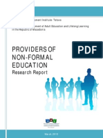 Research Report: Providers of Non-Formal Education in Macedonia