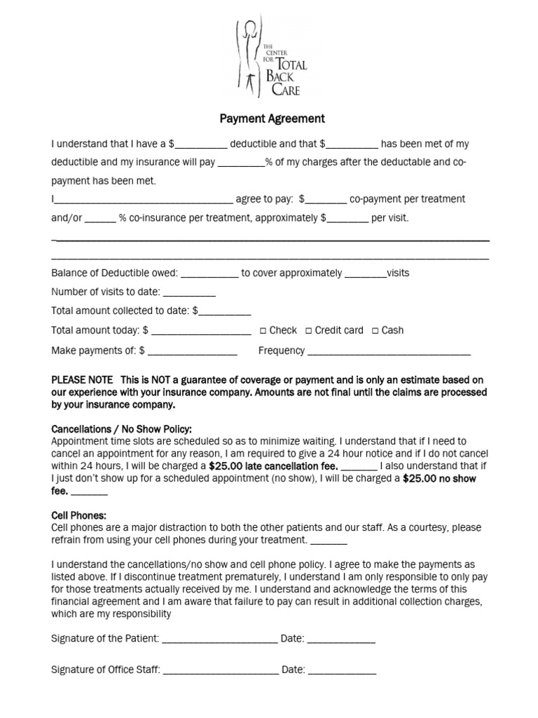 Payment Agreement and Policies | PDF