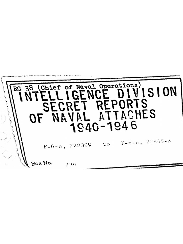 ONI U-Boat Movements | PDF