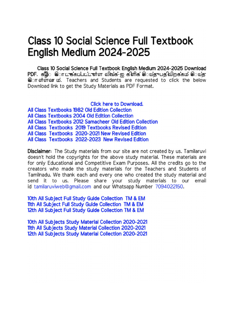 Class 10 Social Science Full Textbook English Medium 2024-2025 | PDF