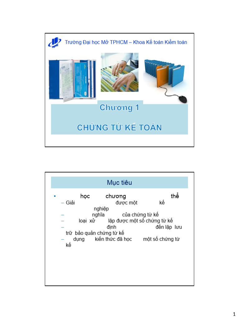 C1 - Chung Tu Ke Toan - Slide SV | PDF