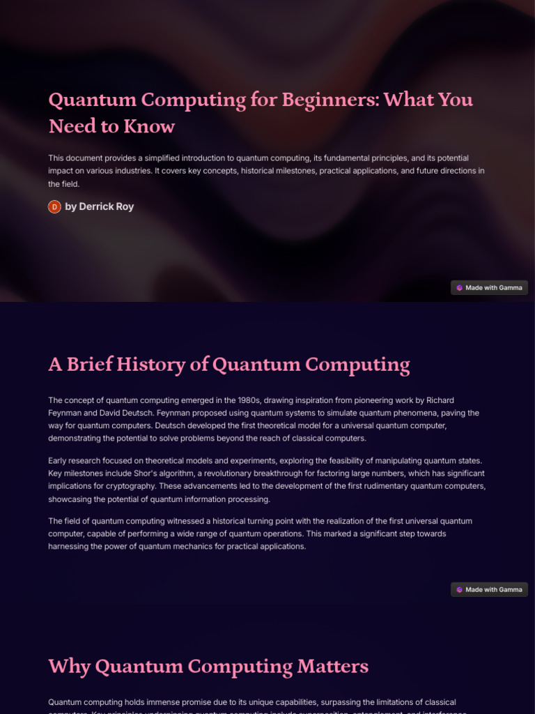 Introduction to Quantum Computing Basics | PDF | Quantum Computing ...