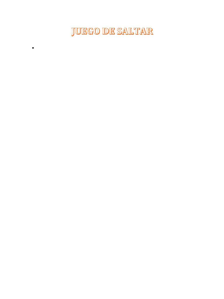 Juego de Saltar | PDF