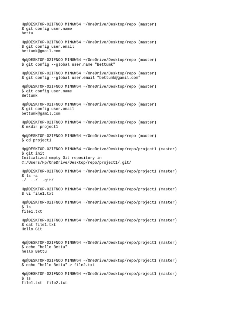 Git Configuration and Repository Setup | PDF | Text File | Computer Data