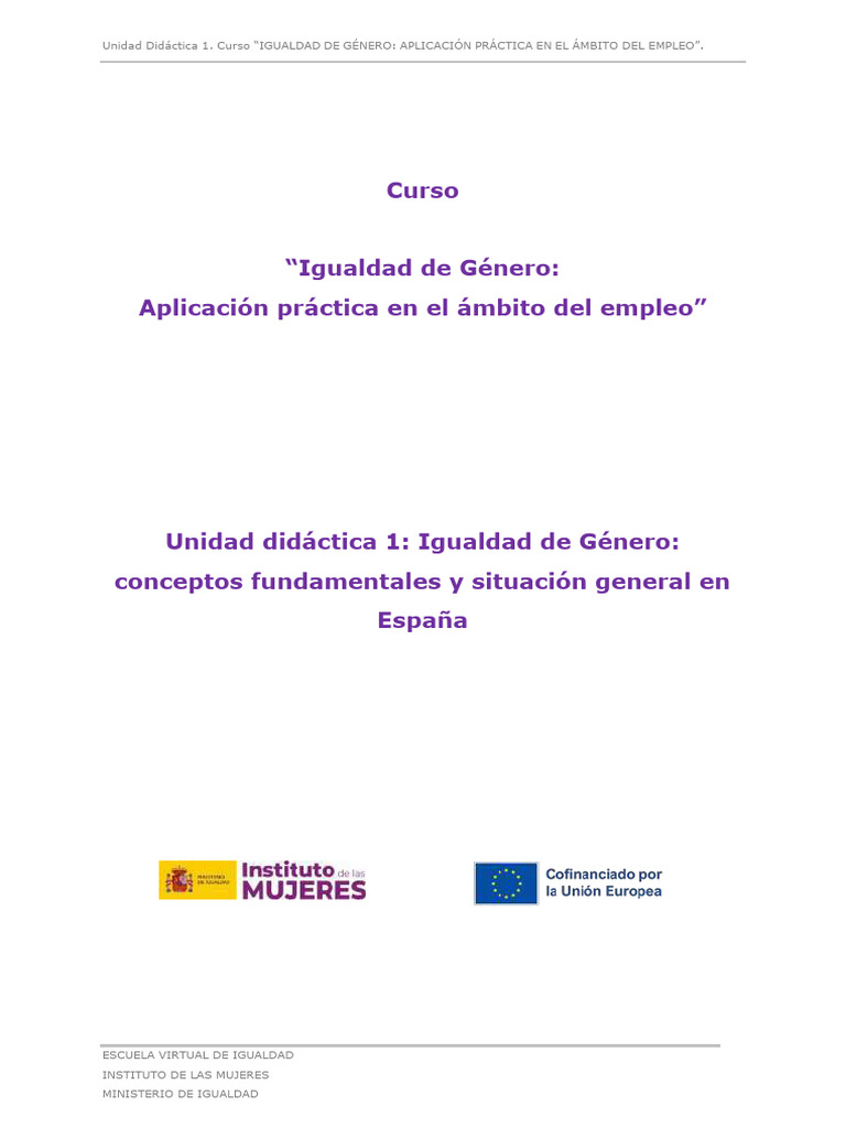 Igualdad de Género en el Empleo | PDF | Mujer | Género