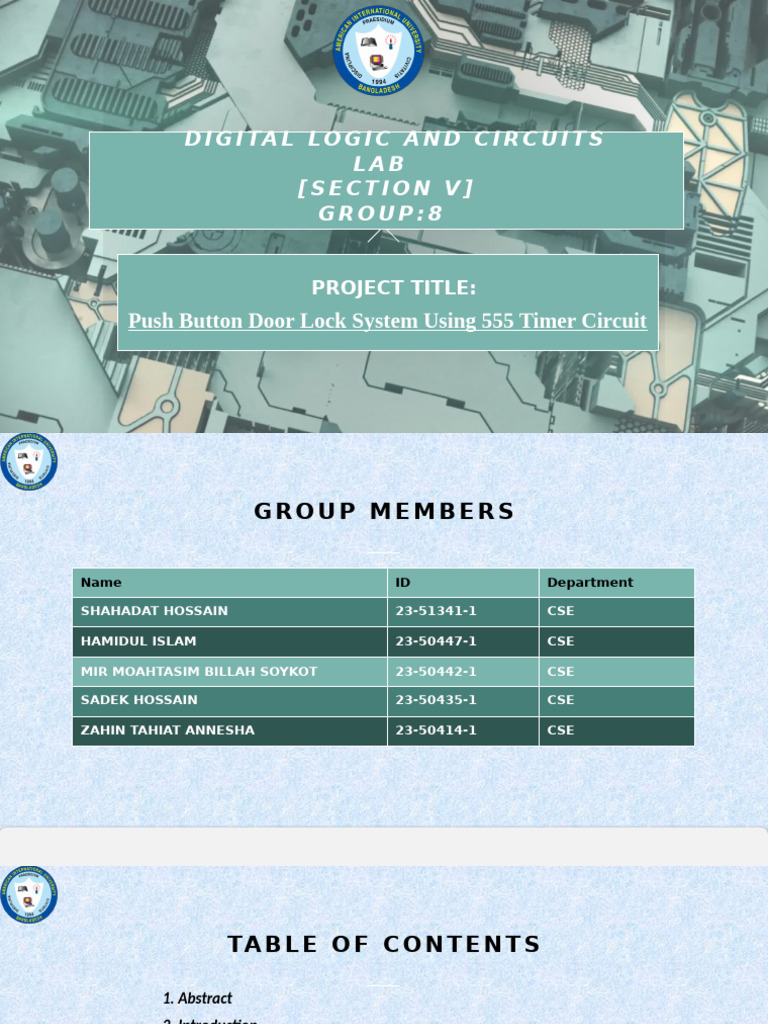 DLC LAB Project Section V Shahadat Hossain 1 | PDF | Access Control ...