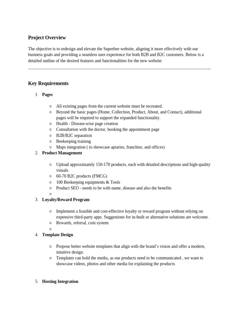 Website - Project Overview | PDF | Retail | Computing