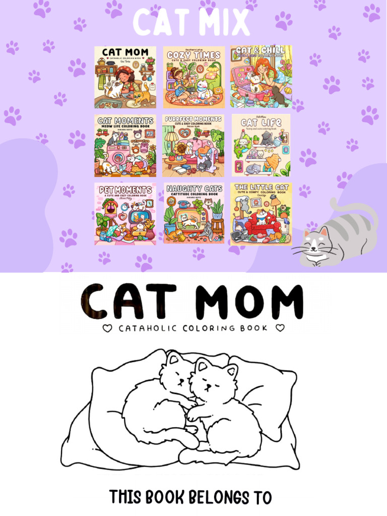 75 Cat-Themed Illustrations Collection | PDF