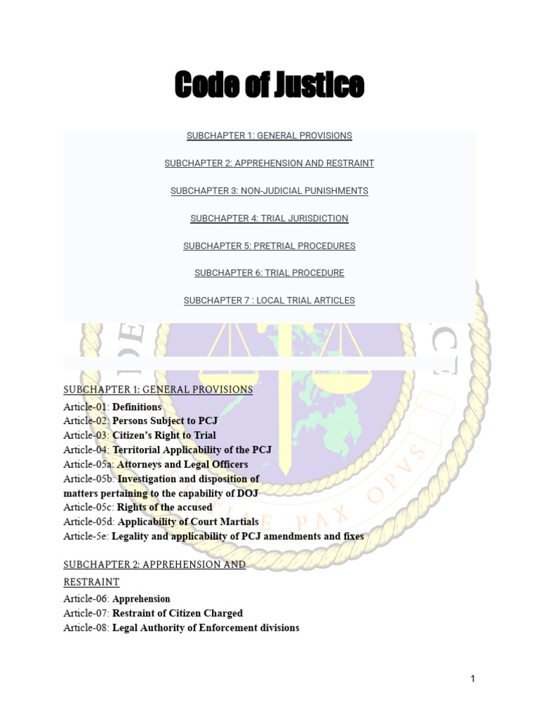 Manila Roleplay Community Code of Justice | PDF | Plea | Plea Bargain