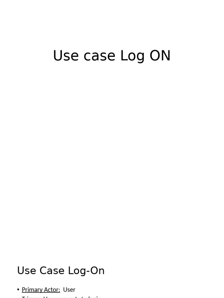 Use Case Log ON | PDF
