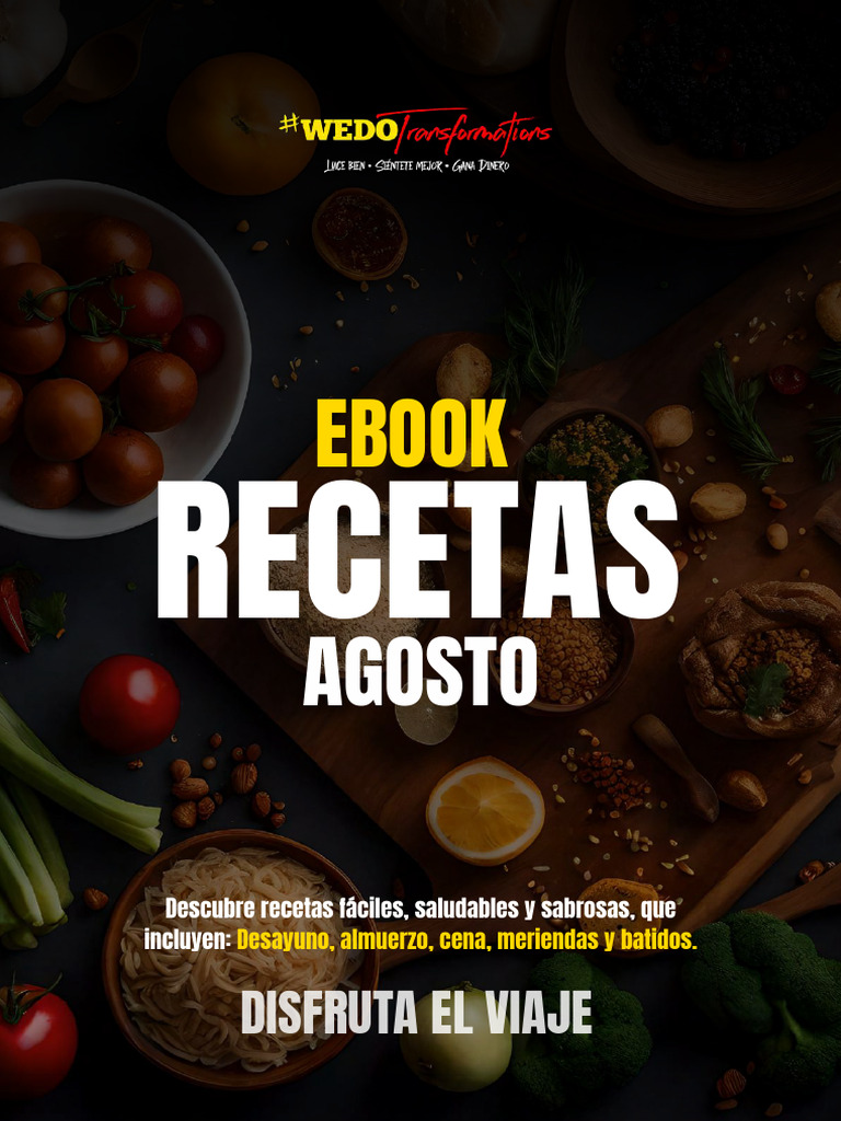 Recetas Saludables para Agosto | PDF | ensalada | Aceite de cocina