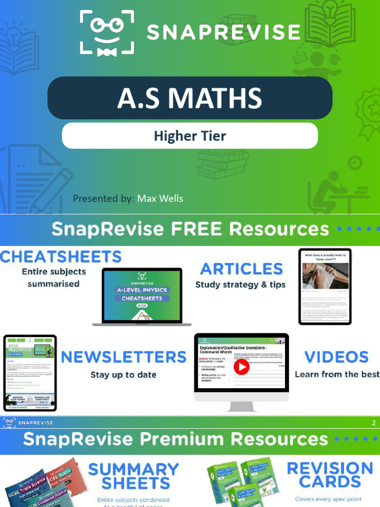 SnapRevise Free Trial for A-Level Maths | PDF | Logarithm | Exponential ...