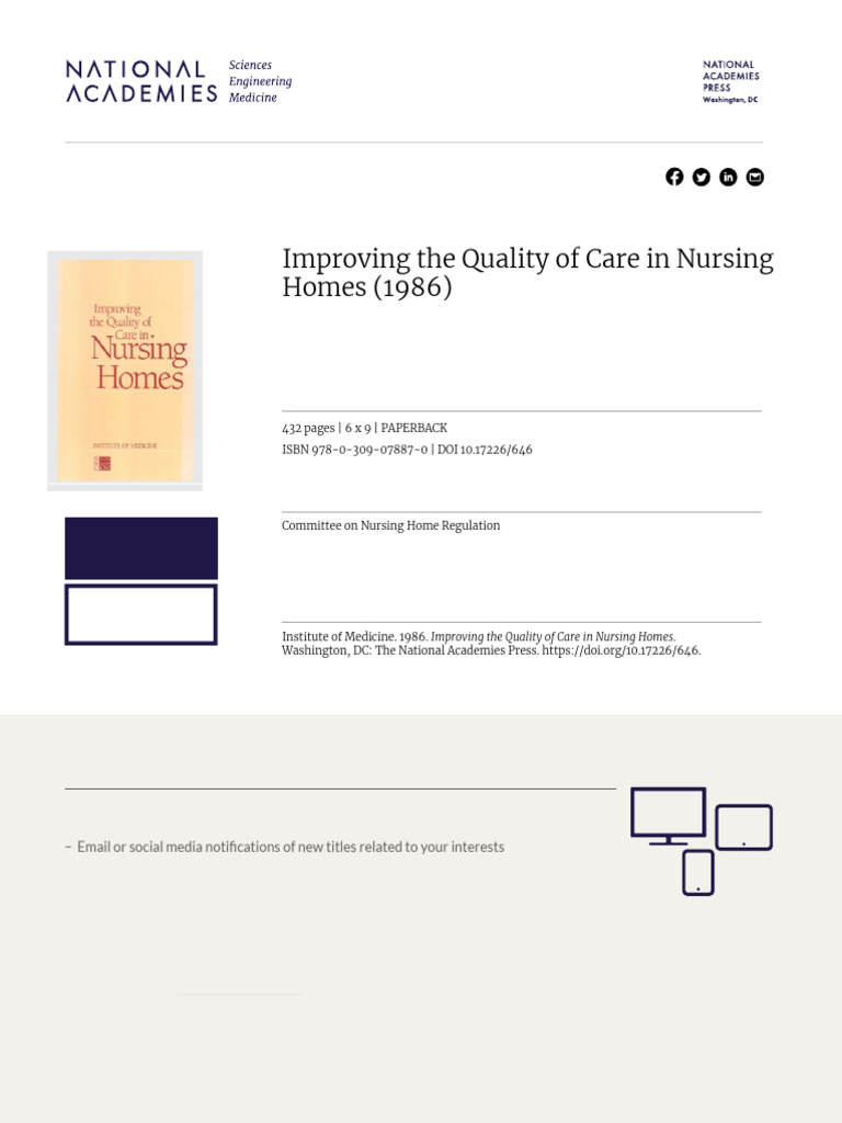 Nursing Home Care Quality Improvement | PDF | Medicaid | Nursing