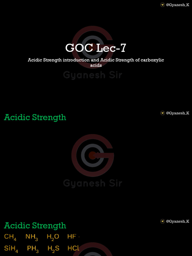 GOC Lec 7 (Acidics and Bases Part 1) | PDF | Amine | Carboxylic Acid