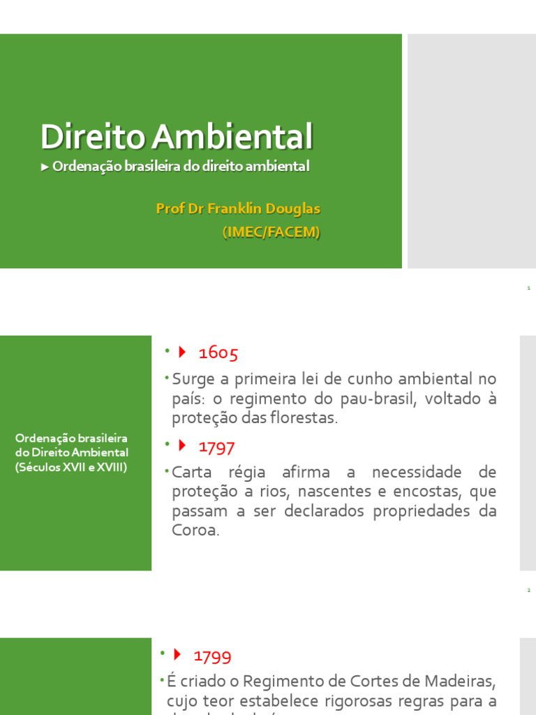 Evolução do Direito Ambiental no Brasil | PDF | Direito Ambiental | Brasil
