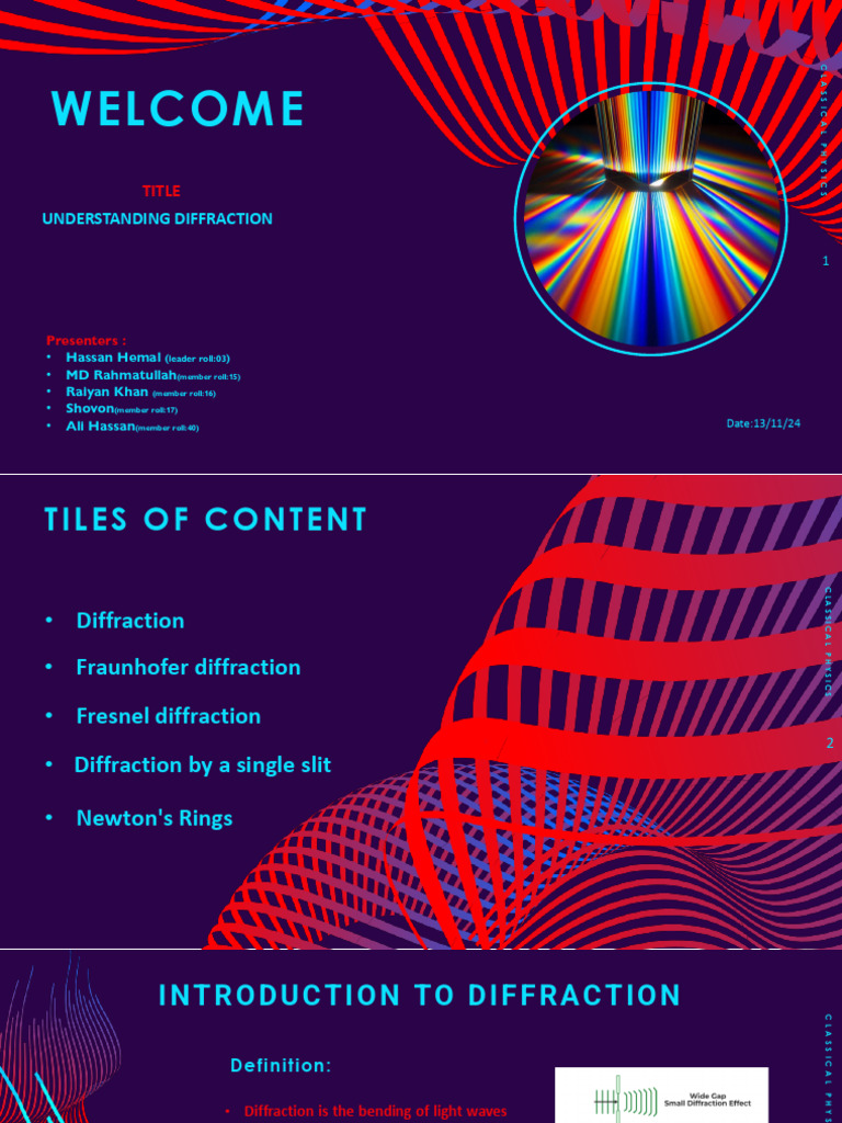 Understanding Light Diffraction Concepts | PDF | Diffraction | Optics