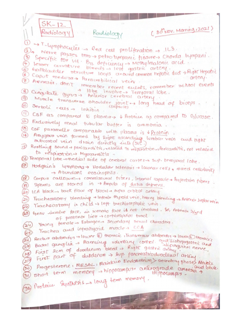 SK Radiology Golden Files 9 10 11 12 | PDF