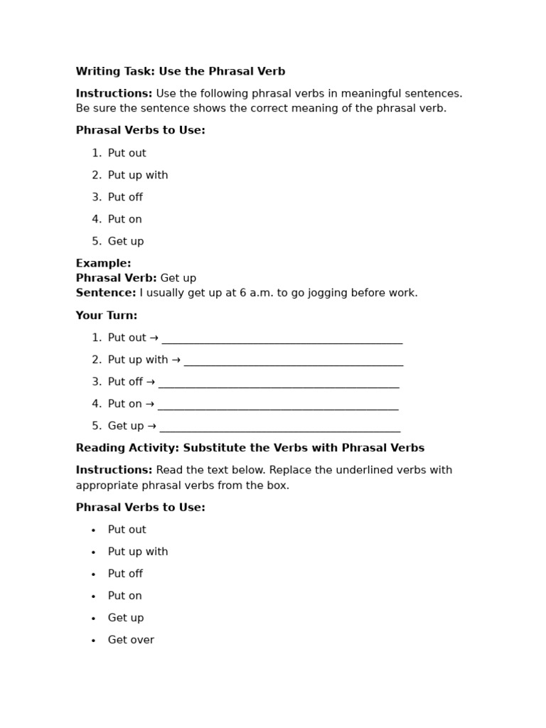 Phrasal Verbs for Stress Management | PDF